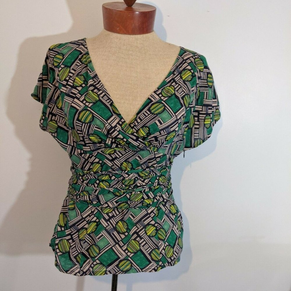 Anthro Silk Wrap Blouse